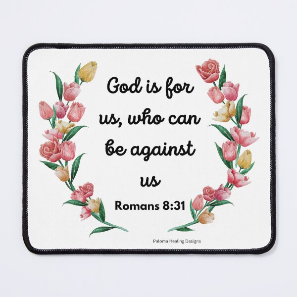 Item preview, Romans 8:31 Bible verse designed and sold by PalomaHealing24.