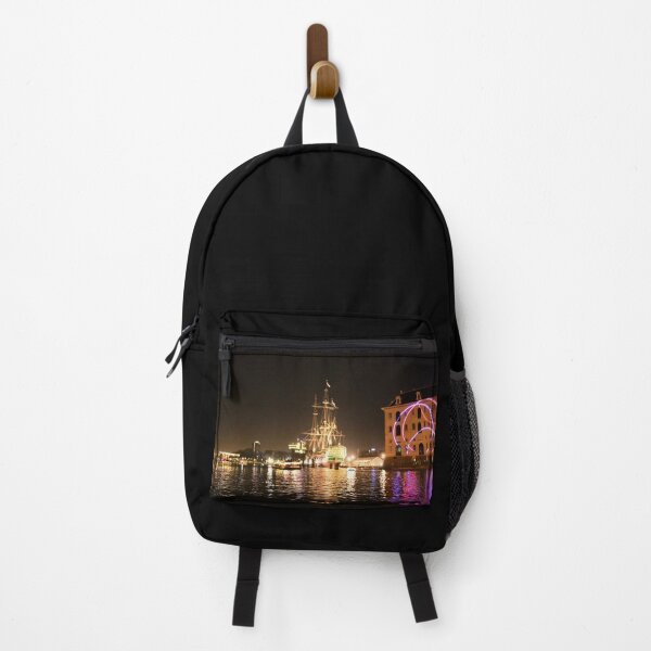 Item preview, Illuminated sailing ship in the canals of Amsterdam – a witness to a great sailing nation / Swiss Artwork Photography designed and sold by Raphael Wolf.