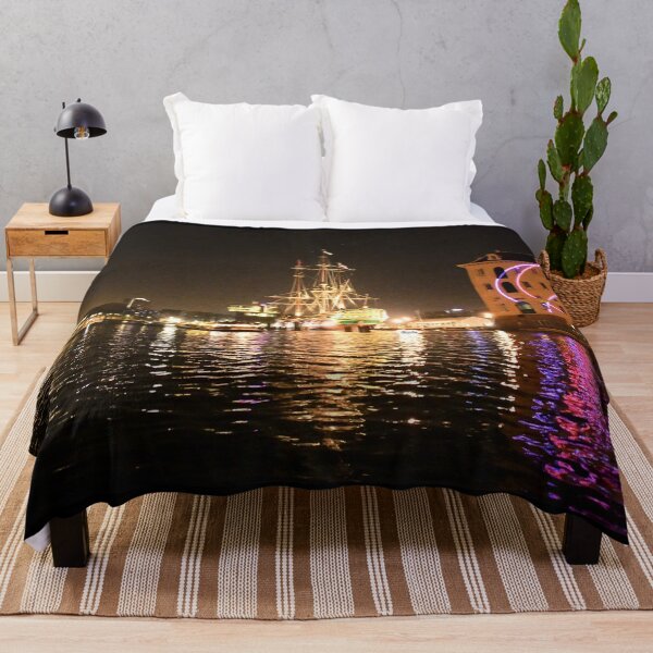 Item preview, Illuminated sailing ship in the canals of Amsterdam – a witness to a great sailing nation / Swiss Artwork Photography designed and sold by Raphael Wolf.