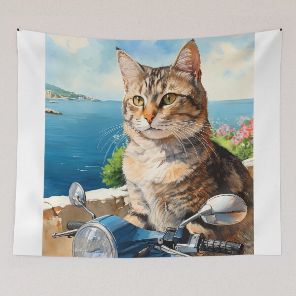 Artikelvorschau, Kitty und die Vespa entworfen und verkauft von GiftiqueNook.