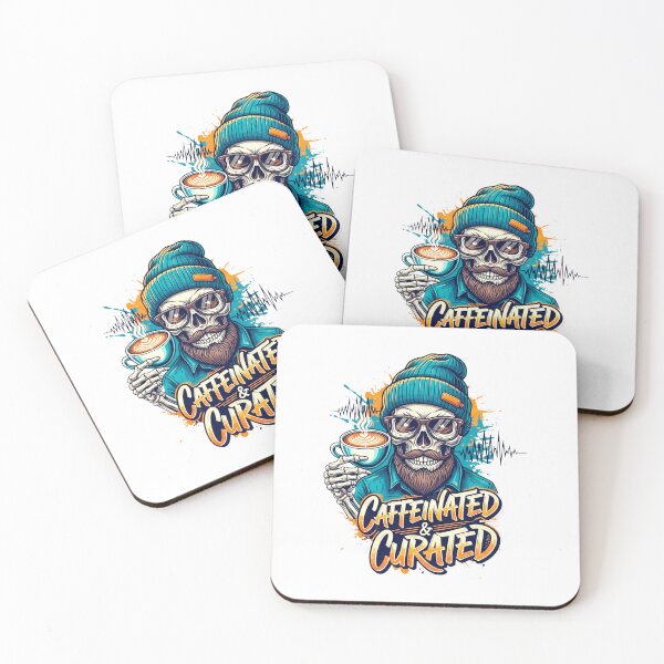 Item preview, Caffeinated Hipster Skeleton Coffee Lover designed and sold by SholoStudio.