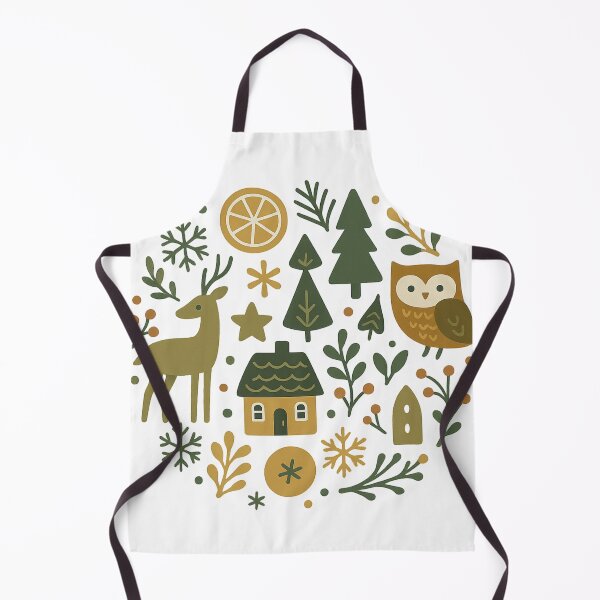 Item preview, Scandi Christmas Forest – Reindeer, Owl & Winter Cottage | Nordic Holiday Design designed and sold by PrintedWithSoul.