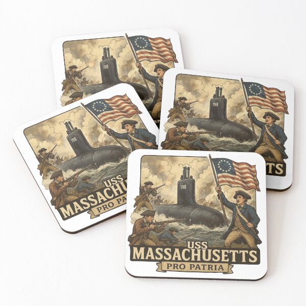Item preview, USS Massachusetts SSN-798 Sticker - U.S. Navy Submarine Virginia-Class Decal - Waterproof Vinyl  designed and sold by Warhead Collective.