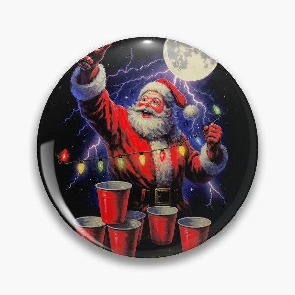 Item preview, Power Up Santa Beer Pong Shirt – Funny Electric Christmas Party Tee designed and sold by SassCity.