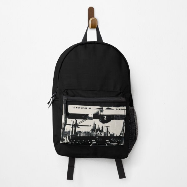 Item preview, View of St. Nicholas Basilica from a boat – Black and white Amsterdam / Swiss Artwork Photography designed and sold by Raphael Wolf.