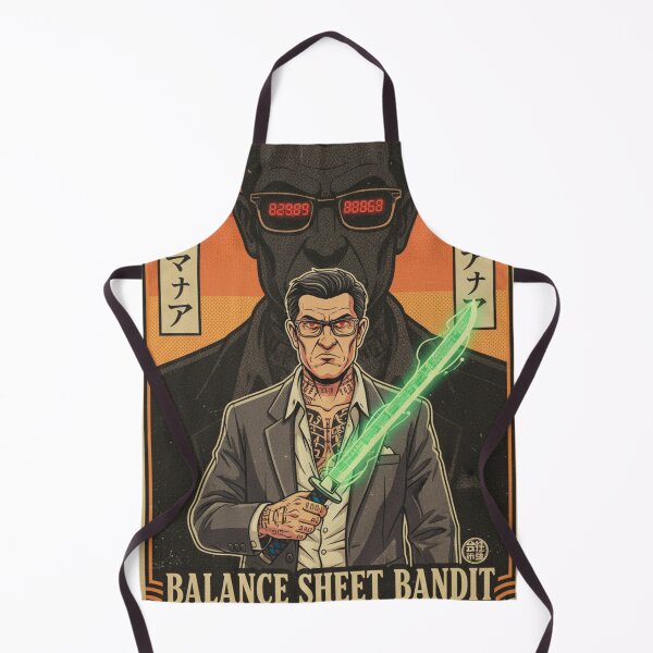 Item preview, Balance Sheet Bandit Poster – Retro Finance Warrior Art with Neon Samurai Aesthetic designed and sold by ZyricZyric.