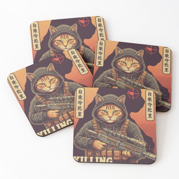 Item preview, “Killing Deadlines Daily – Retro Assassin Cat Poster for Hustlers & Creatives” designed and sold by ZyricZyric.