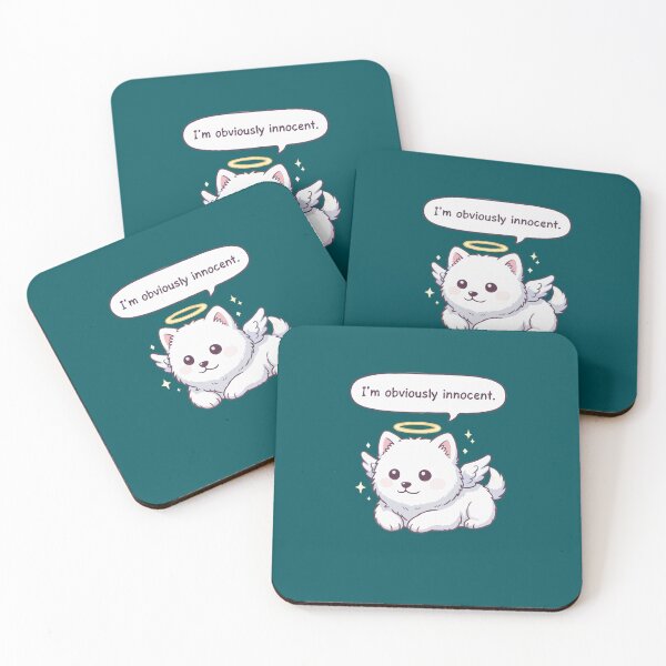 Item preview, Cute Dog Lying Challenge –  Samoyed Angel Dog “I’m Obviously Innocent” Funny Dog Challenge designed and sold by The Real Life Symphony.