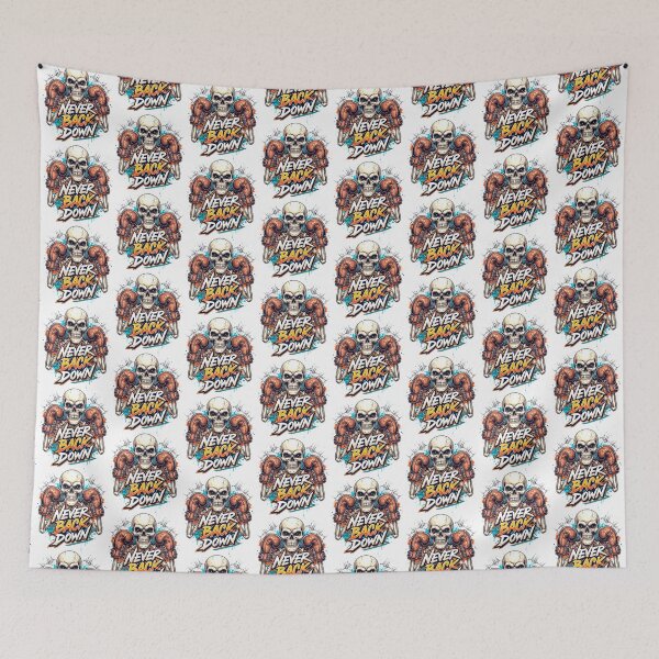 Item preview, Graffiti Skeleton Boxer Never Back Down designed and sold by SholoStudio.
