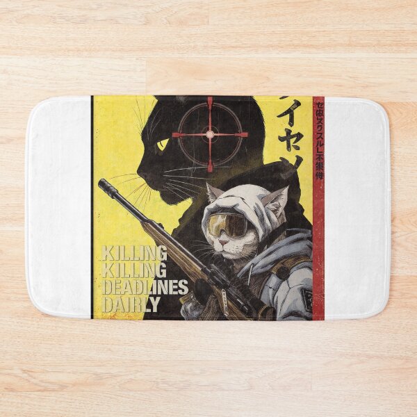 Item preview, Killing Deadlines Daily Sniper Cat – Tactical Retro Japanese Style Art Design designed and sold by ZyricZyric.