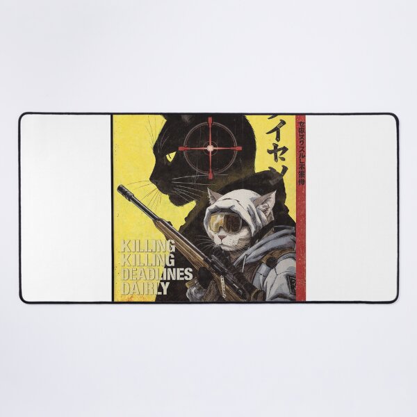 Item preview, Killing Deadlines Daily Sniper Cat – Tactical Retro Japanese Style Art Design designed and sold by ZyricZyric.