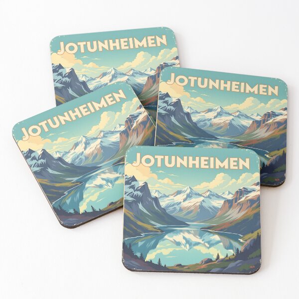 Artikelvorschau, Jotunheimen, Norwegen: Malerisches Reiseplakat im Vintage-Stil entworfen und verkauft von LSVart.