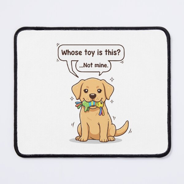 Item preview, Cute Dog Lying Challenge – Labrador Retriever “Whose Toy Is This?” Funny Dog Challenge designed and sold by The Real Life Symphony.