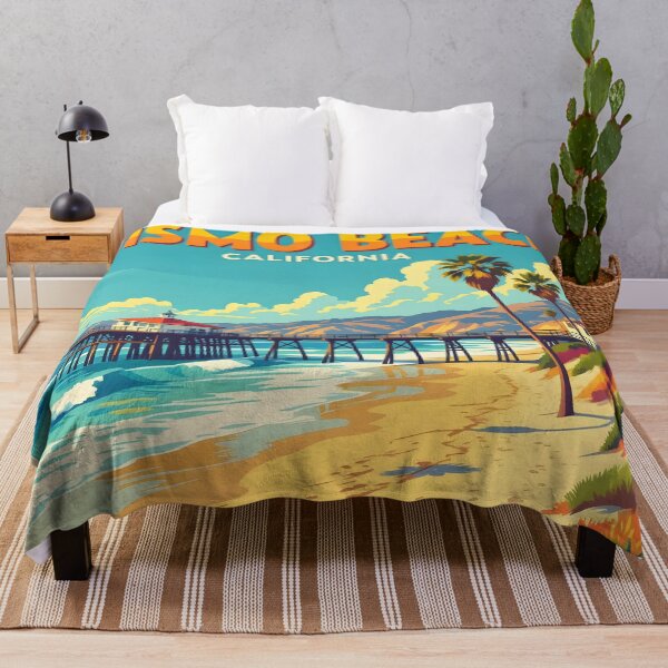 Item preview, Pismo Beach, California: Vintage-Style Painterly Travel Poster designed and sold by LSVart.