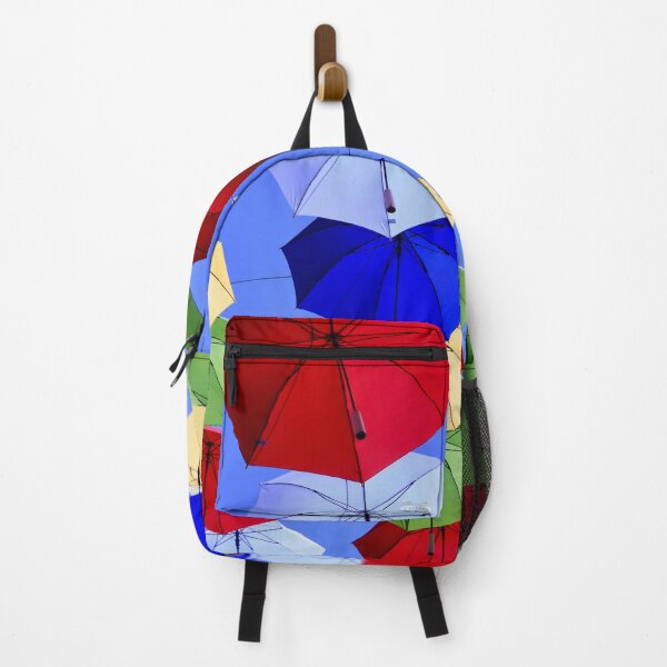 Item preview, Colorful umbrella sky – Cheerful scene under a blue sky / Swiss Artwork Photography designed and sold by Raphael Wolf.