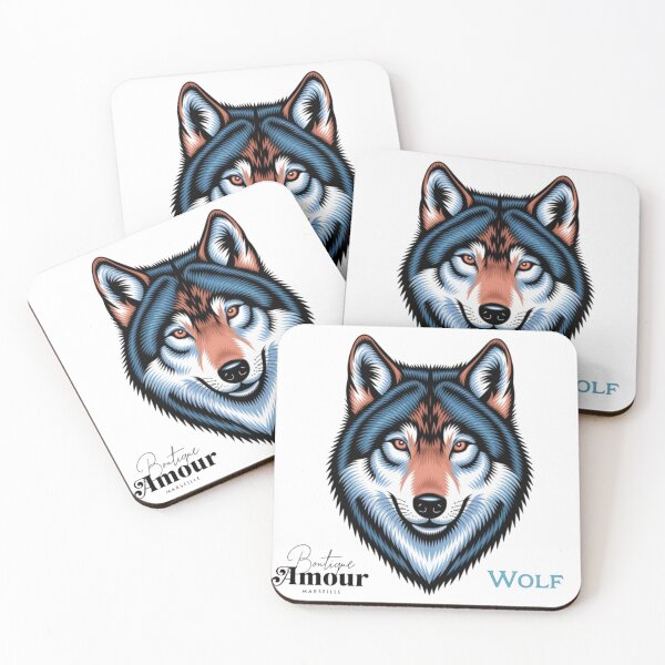 Item preview, Majestic Blue Wolf Head Illustration designed and sold by Premium design and stickers.