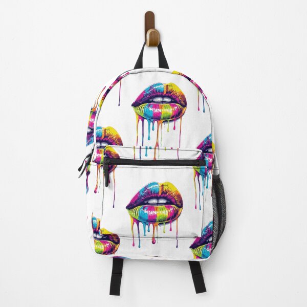 Item preview, Melting Rainbow Lips | Creative Dripping Paint Art | Colorful Fashion Statement designed and sold by Ditstyle.