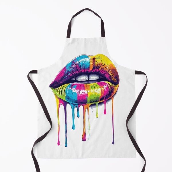 Item preview, Melting Rainbow Lips | Creative Dripping Paint Art | Colorful Fashion Statement designed and sold by Ditstyle.
