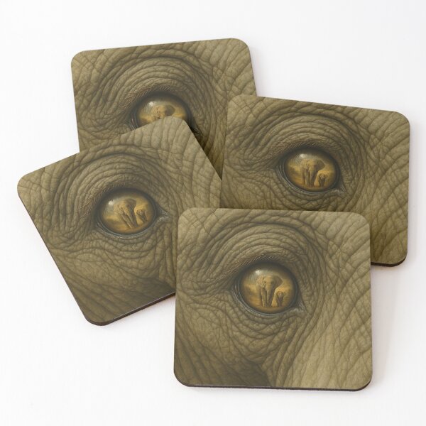 Item preview, Elephant’s Memory – Mother & Calf Reflected in the Eye” designed and sold by GeoWild Designs.