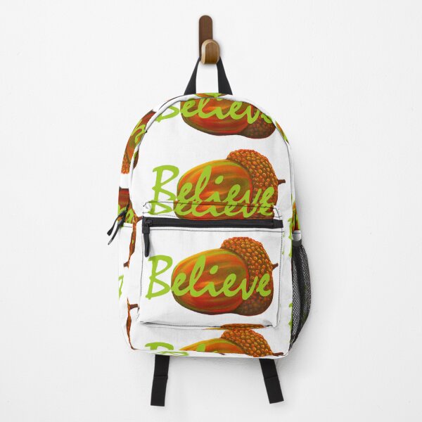 Item preview, BELIEVE - Cute Colorful Acorn with 'Believe' text designed and sold by ABG Inspirational Art.