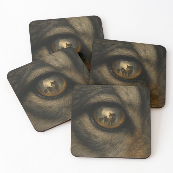 Item preview, “Wolf’s Gaze – Reflected Pack | Hyper-Realistic Eye Art” designed and sold by GeoWild Designs.