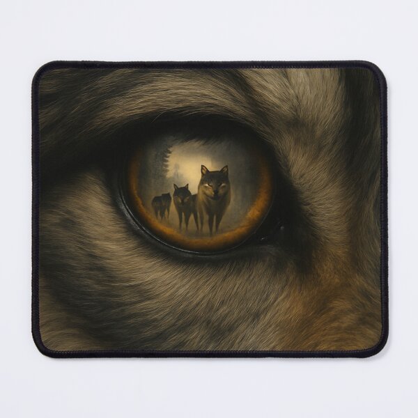 Item preview, “Wolf’s Gaze – Reflected Pack | Hyper-Realistic Eye Art” designed and sold by GeoWild Designs.