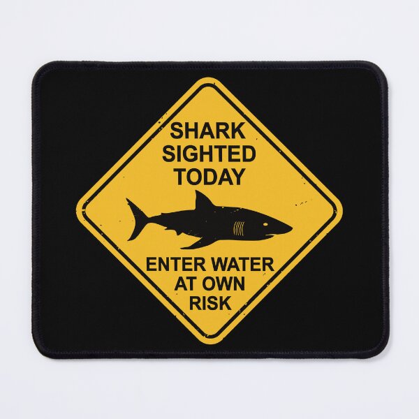 Item preview, Shark Sighted Warning Sign - Enter Water at Own Risk - Danger designed and sold by IncognitoMode.