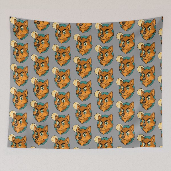 Item preview, Simple wolf with the moon designed and sold by Be-Random.