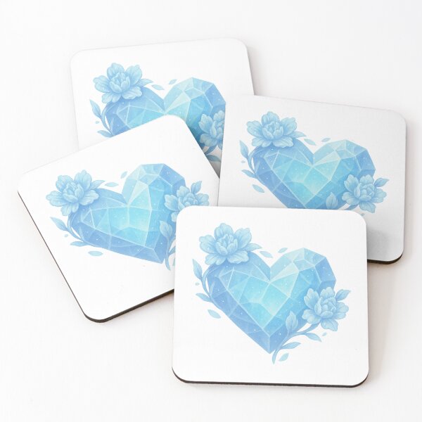 Item preview, Frost Bloom Crystal Heart | Frozen Flower Heart Sticker & Winter Magic Printable Wall Art designed and sold by HerDreamCodes.