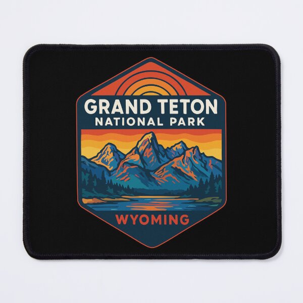 Item preview, Grand Teton National Park Wyoming Retro Travel designed and sold by TomFrontierArt.