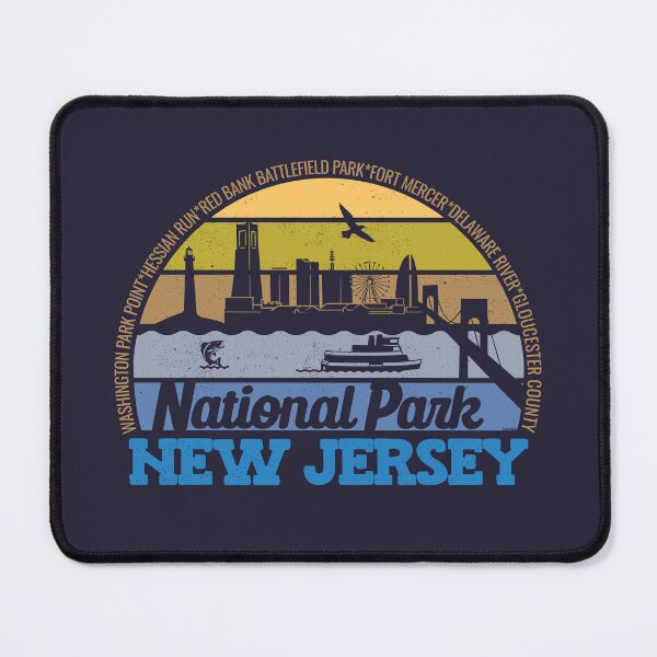 Item preview, National Park New Jersey Sunset Retro Vintage Local Pride Logo designed and sold by CRHPOD20.