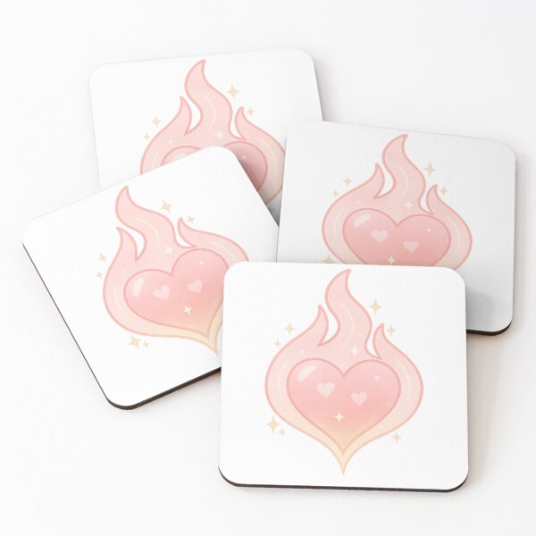 Item preview, Rose Quartz Heart Flame | Kawaii Crystal Heart Sticker | Soft Girl Manifestation | Divine Feminine Healing Art designed and sold by HerDreamCodes.