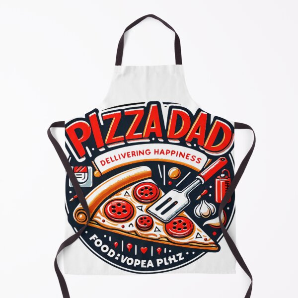 Item preview, Pizza Dad Delivering Happiness Badge Style designed and sold by DrawDrip.