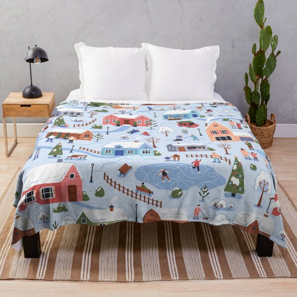 Item preview, Winter Wonderland Snowy Town Scene designed and sold by SpencerReedDes.