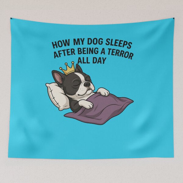 Item preview, Pet Parent Humor Funny Boston Terrier Sleeping Dog designed and sold by DeansDesigns44.
