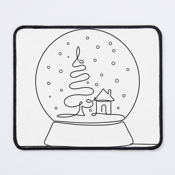 Item preview, One-Line Snow Globe – Minimalist Winter Magic Line Art designed and sold by LaurannaDesign.