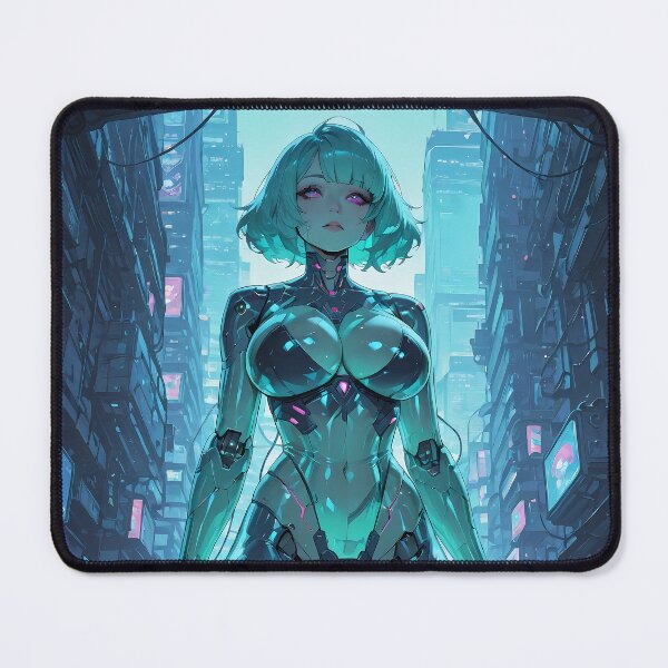 Item preview, Cyberpunk armored waifu pinup thick cyborg beauty designed and sold by BorgSpareParts.