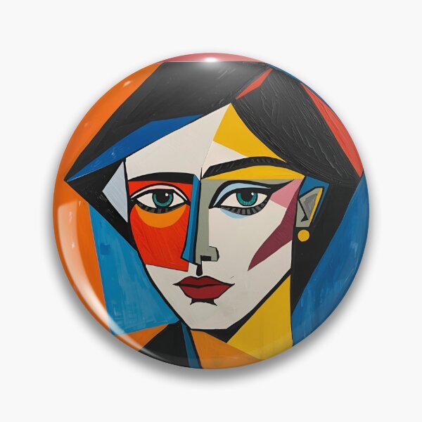 Item preview, Bold Lines Bold Life - Cubist-Inspired Abstract Portrait of a Woman designed and sold by Design-Horizons.