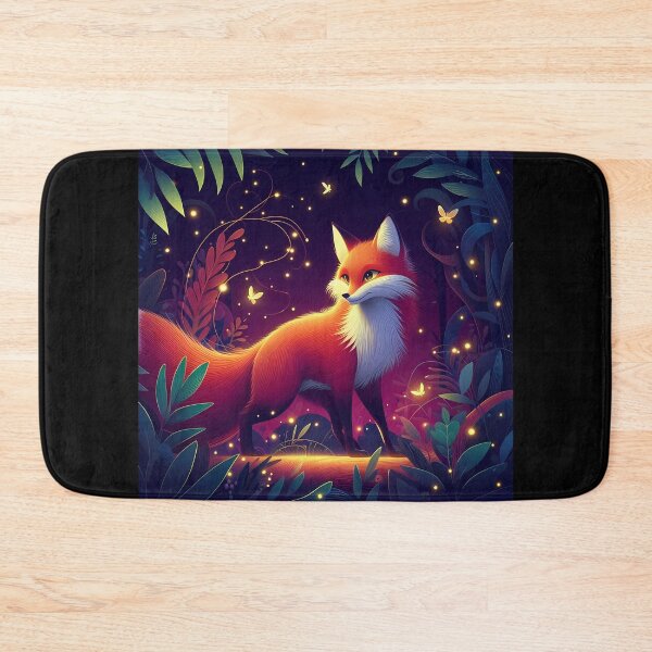 Item preview, Whimsical Fox Forest Fireflies  designed and sold by AlyssMirinArt-.