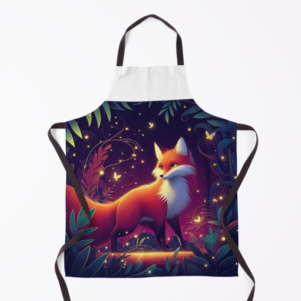 Item preview, Whimsical Fox Forest Fireflies  designed and sold by AlyssMirinArt-.