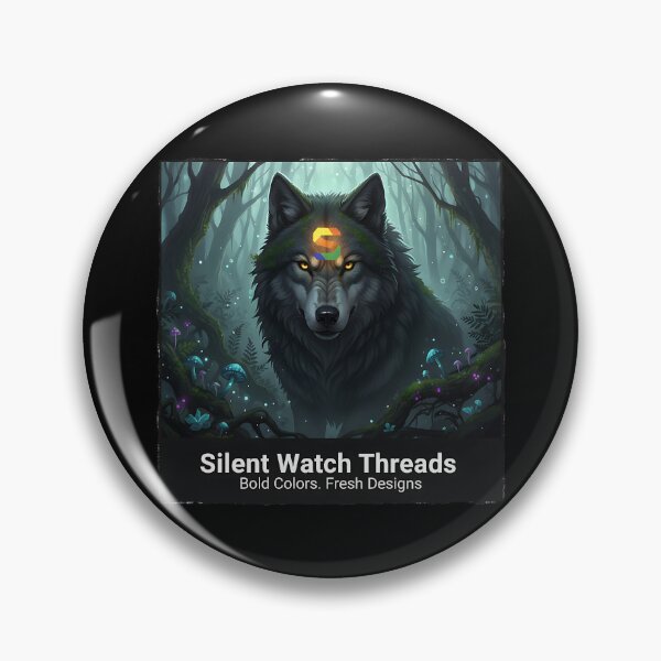 Item preview, The Silent Watch Wolf in the Enchanted Forest designed and sold by Silent Watch Threads..