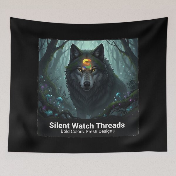 Item preview, The Silent Watch Wolf in the Enchanted Forest designed and sold by Silent Watch Threads..