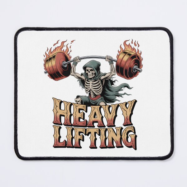 Item preview, Heavy Lifting Skeleton - Hardcore Powerlifting Bending Bar Art designed and sold by Iron Skull.