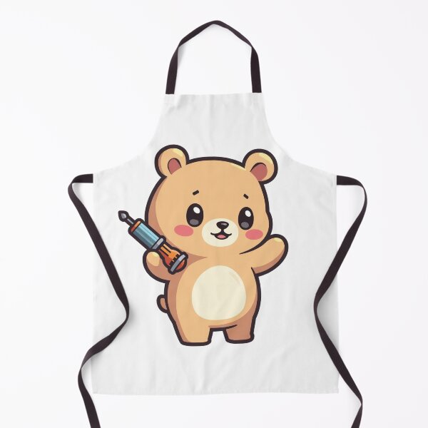 Item preview, Kawaii Chibi Bear Mechanic with Screwdriver – Cute DIY Tool Sticker designed and sold by LindaHorny.