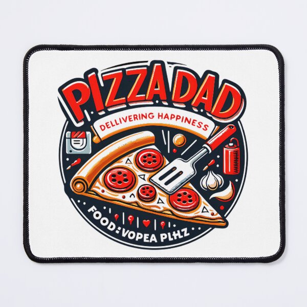 Item preview, Pizza Dad Delivering Happiness Food Vopea Plhz Badge designed and sold by DrawDrip.