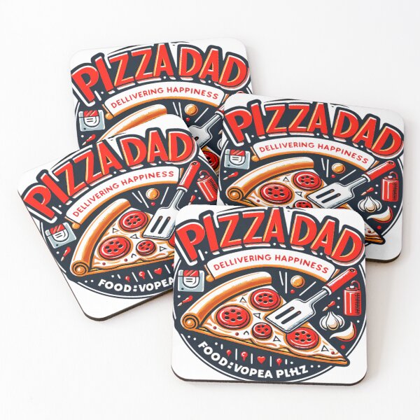 Item preview, Pizza Dad Delivering Happiness Food Vopea Plhz Badge designed and sold by DrawDrip.