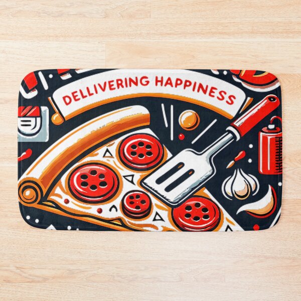 Item preview, Pizza Dad Delivering Happiness Food Vopea Plhz Badge designed and sold by DrawDrip.