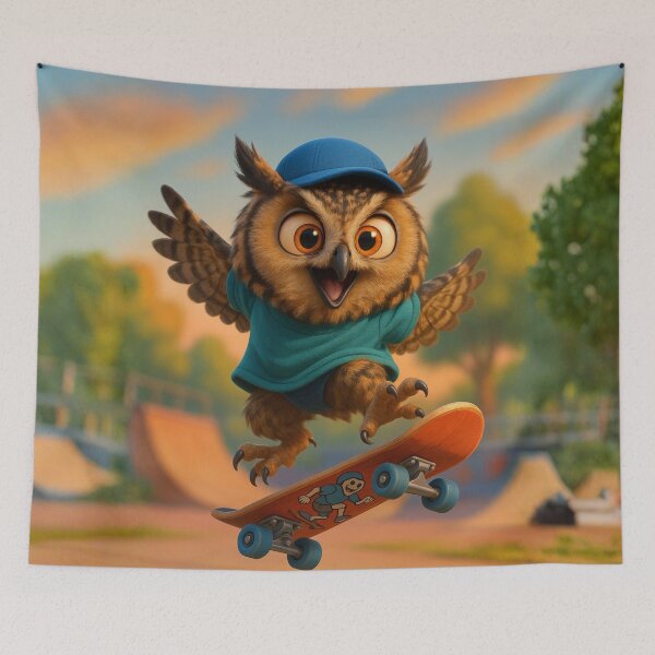 Item preview, Skater Eurasian Eagle Owl designed and sold by Sillytoe.