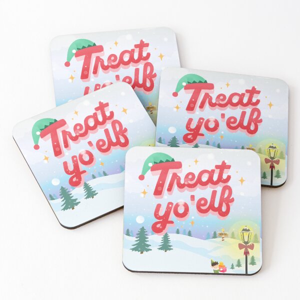 Item preview, Treat yo'elf (Christmas North Pole Art) designed and sold by Keeping Art Heavenly.