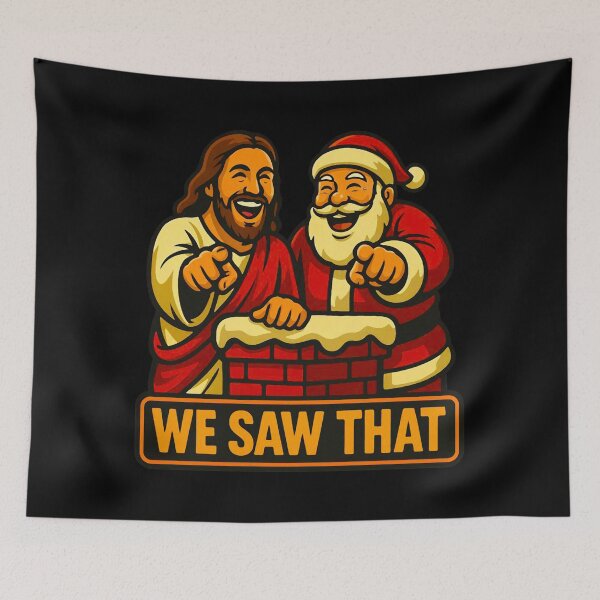 Item preview, We Saw That Jesus Santa Claus Christmas Chimney designed and sold by plushism.